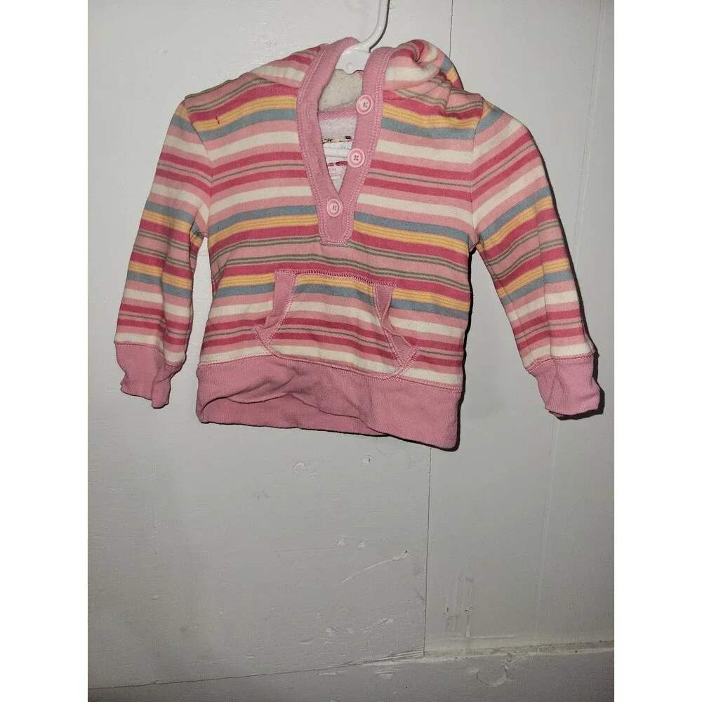 Striped Hooded Pullover Sweatshirt with Pocket AA92